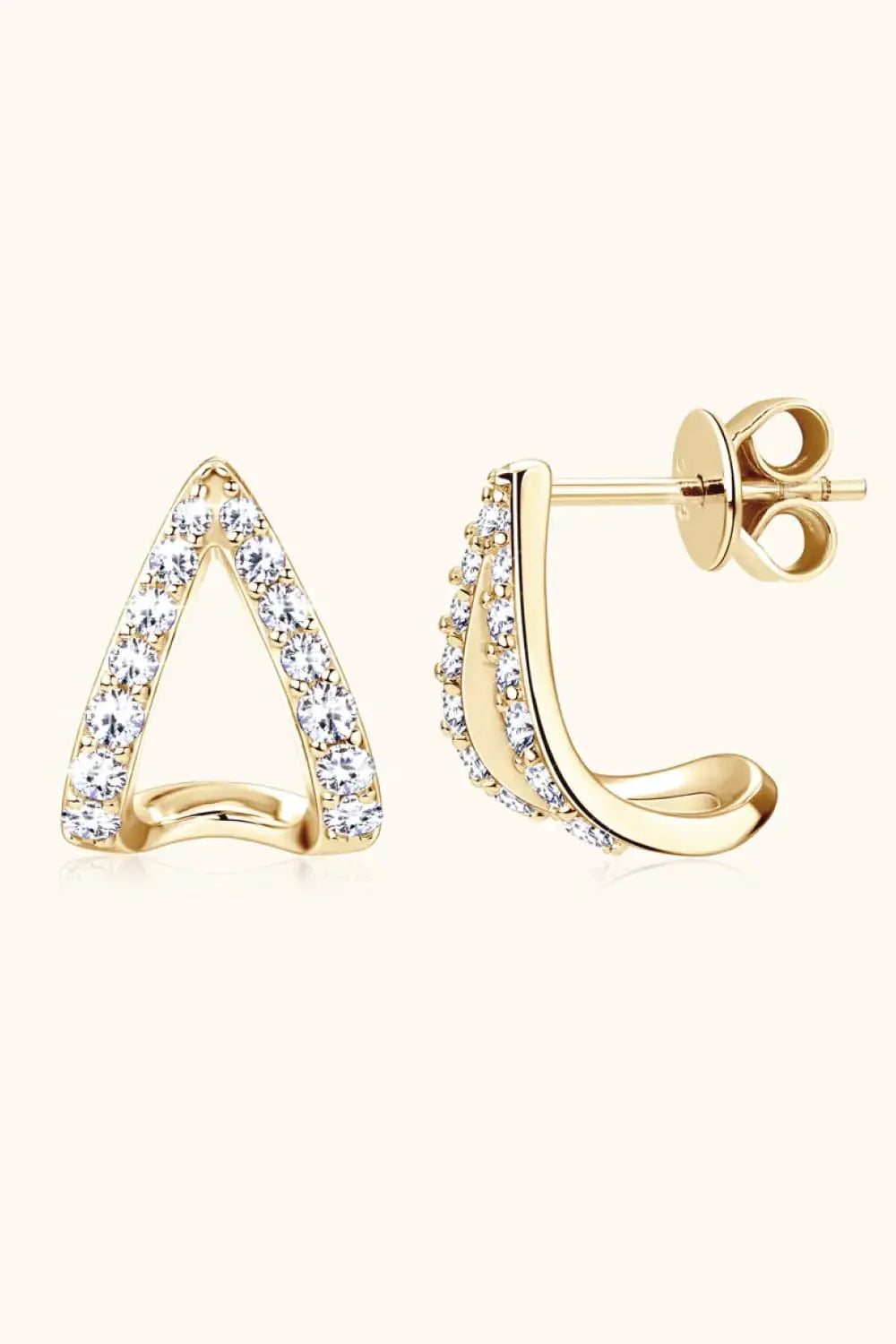 Moissanite Minimalist 925 Sterling Silver Earrings - Trendsi - Flyclothing LLC