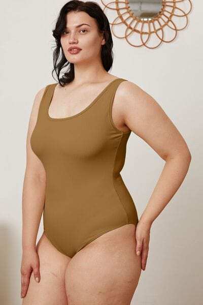Basic Bae Full Size Square Neck Sleeveless Bodysuit - Trendsi - Flyclothing LLC