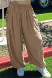 Full Size Pocketed Drawstring Wide Leg Pants - Trendsi - Flyclothing LLC