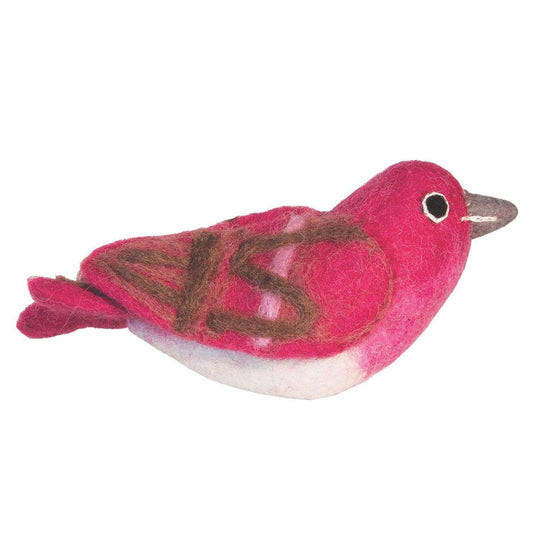 Felt Bird Garden Ornament - Purple Finch - Wild Woolies (G) - Flyclothing LLC
