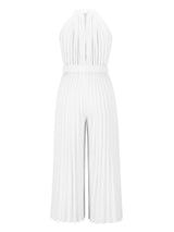 Cutout Tied Pleated Sleeveless Jumpsuit - Trendsi - Flyclothing LLC