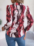 Printed Button Up Long Sleeve Shirt - Trendsi - Flyclothing LLC