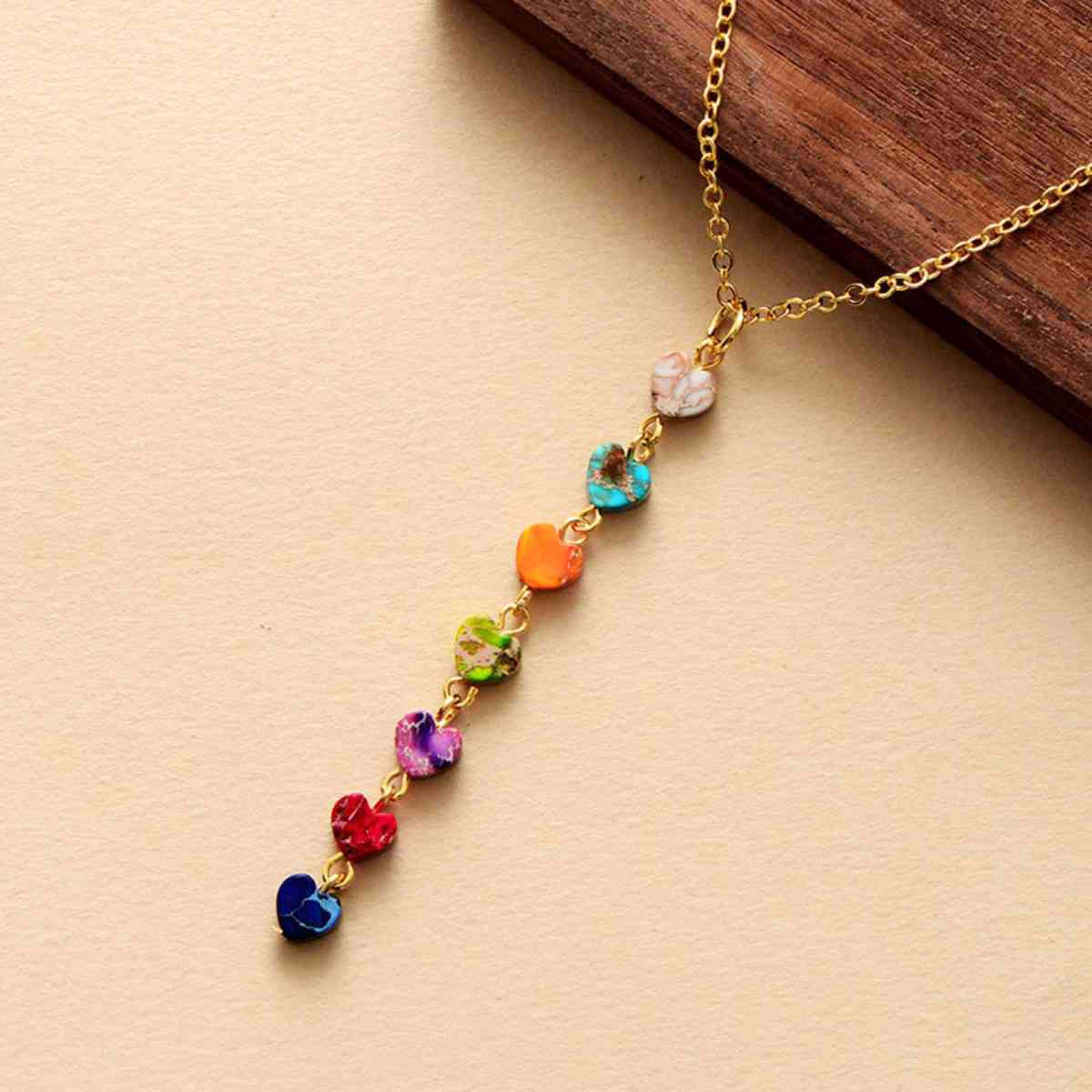 Heart Shape Natural Stone Necklace - Trendsi - Flyclothing LLC