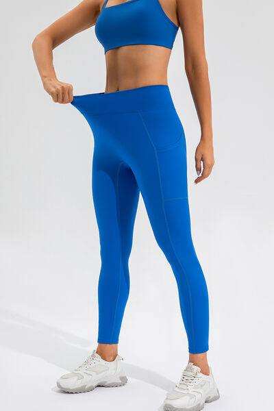 High Waist Active Leggings with Pockets - Trendsi - Flyclothing LLC