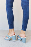 Weeboo Cherish The Moments Contrast Platform Sandals in Misty Blue - Trendsi - Flyclothing LLC
