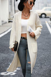 Dropped Shoulder Long Sleeve Cardigan with Pocket - Trendsi