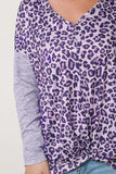 Leopard V-Neck Long Sleeve T-Shirt - Trendsi - Flyclothing LLC