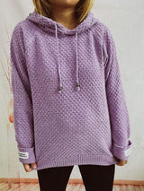 Drawstring Long Sleeve Hooded Sweater - Trendsi - Flyclothing LLC