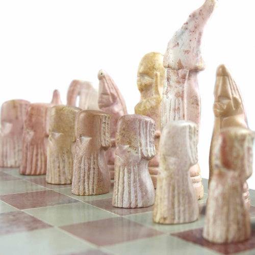 Hand Carved Soapstone Maasai Chess Set - 14" Board - Smolart - Smolart
