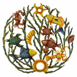 Painted Sea life Metal Wall Art - Croix des Bouquets - Croix des Bouquets