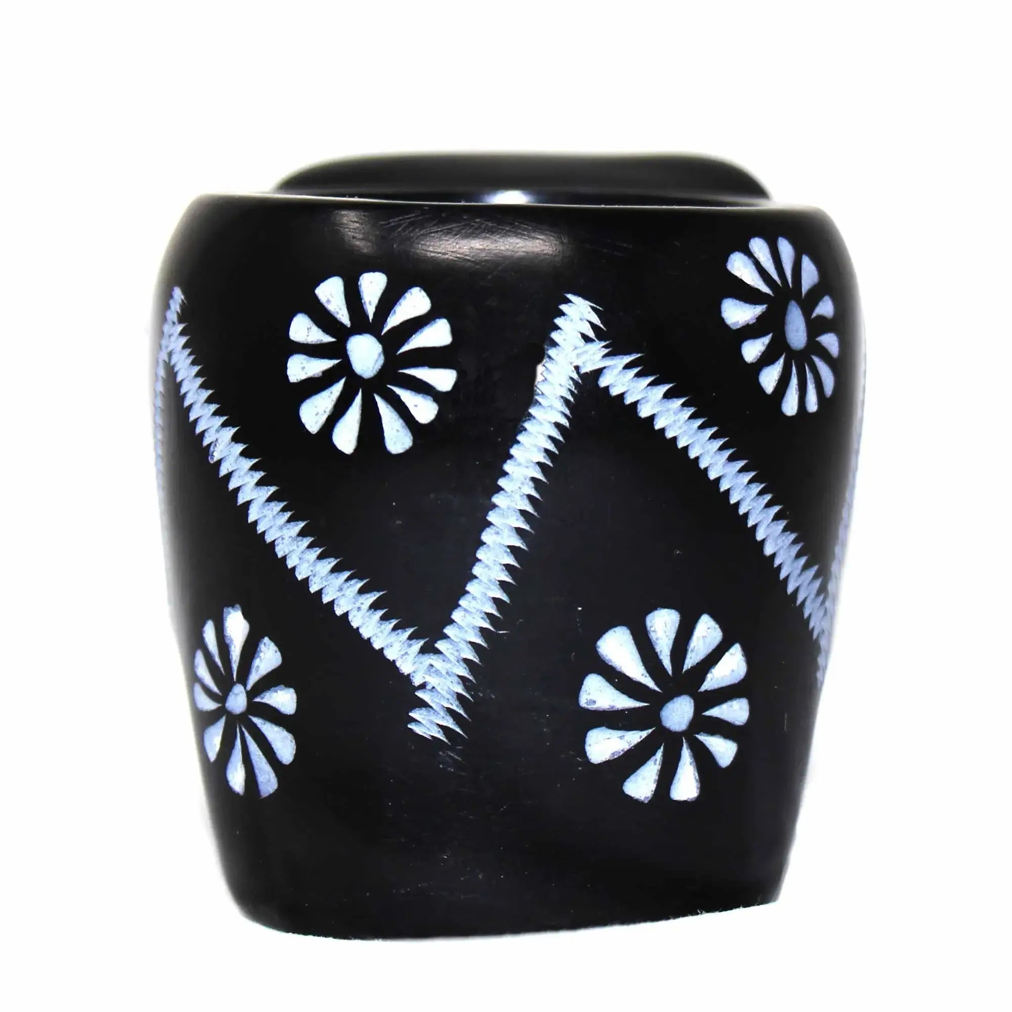 Elephant Soapstone Tea Light - Black Finish with Etch Design - SMOLArt - Flyclothing LLC