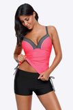 Contrast Sweetheart Neck Swim Cami - Trendsi - Flyclothing LLC