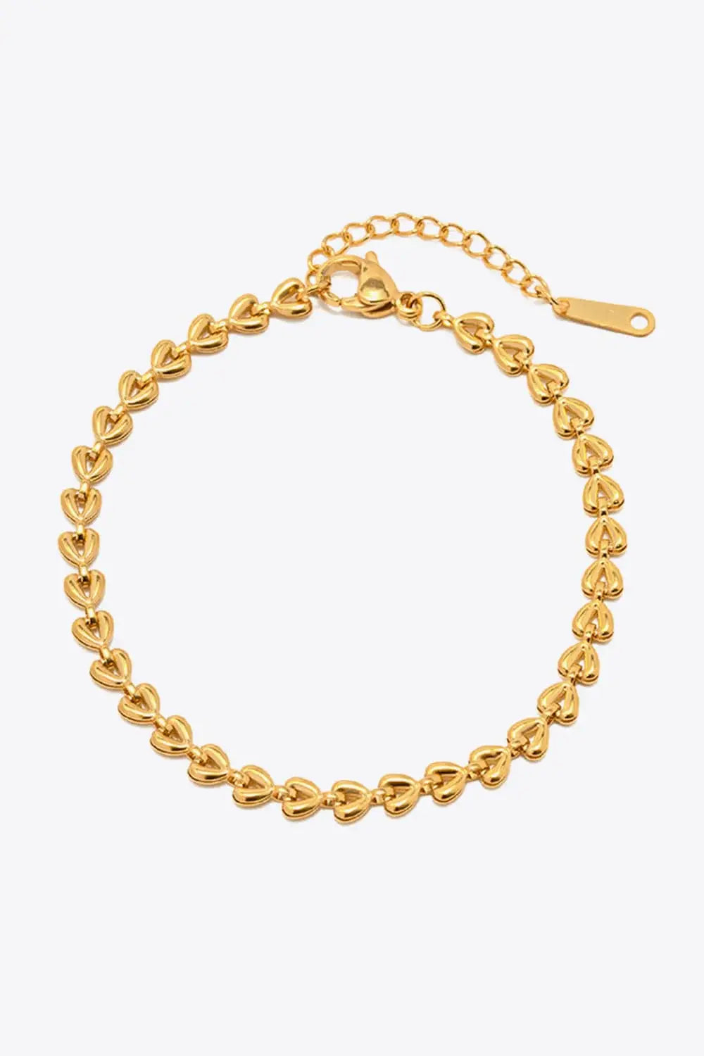 Heart Chain Lobster Clasp Bracelet - Trendsi - Flyclothing LLC