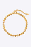 Heart Chain Lobster Clasp Bracelet - Trendsi