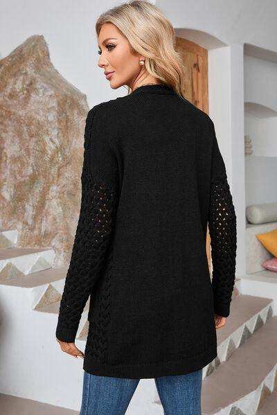 Open Front Dropped Shoulder Cardigan with Pockets - Trendsi - Flyclothing LLC