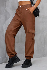 Buttoned High Waist Jeans with Pockets - Trendsi - Flyclothing LLC