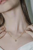Moissanite North Star Pendant 925 Sterling Silver Necklace - Trendsi - Flyclothing LLC