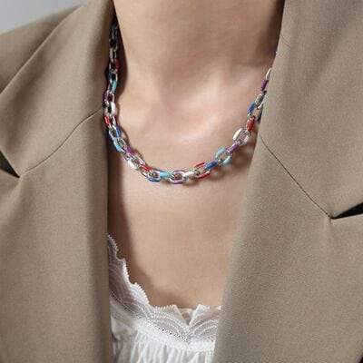 18K Gold-Plated Titanium Steel Necklace - Trendsi - Flyclothing LLC