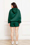 Drop Shoulder Long Sleeve Hoodie and Shorts Set - Trendsi - Flyclothing LLC