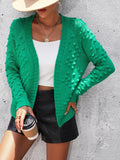 Open Front Long Sleeve Cardigan - Trendsi