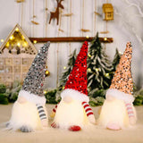 Sequin Light-Up Faceless Gnome - Trendsi