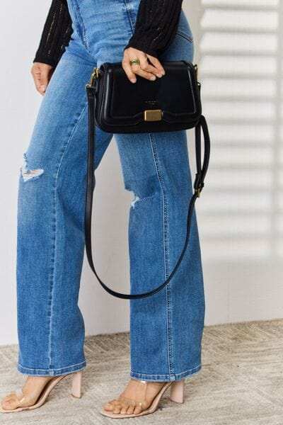 David Jones PU Leather Crossbody Bag - Trendsi - Flyclothing LLC