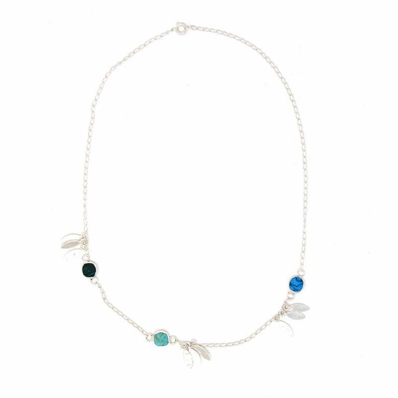 Necklace, Feathers and Turquoise - Flyclothing LLC