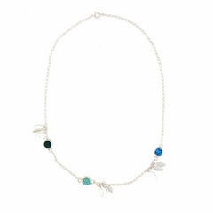Necklace, Feathers and Turquoise - Artisana