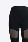Spliced Mesh Leggings - Trendsi