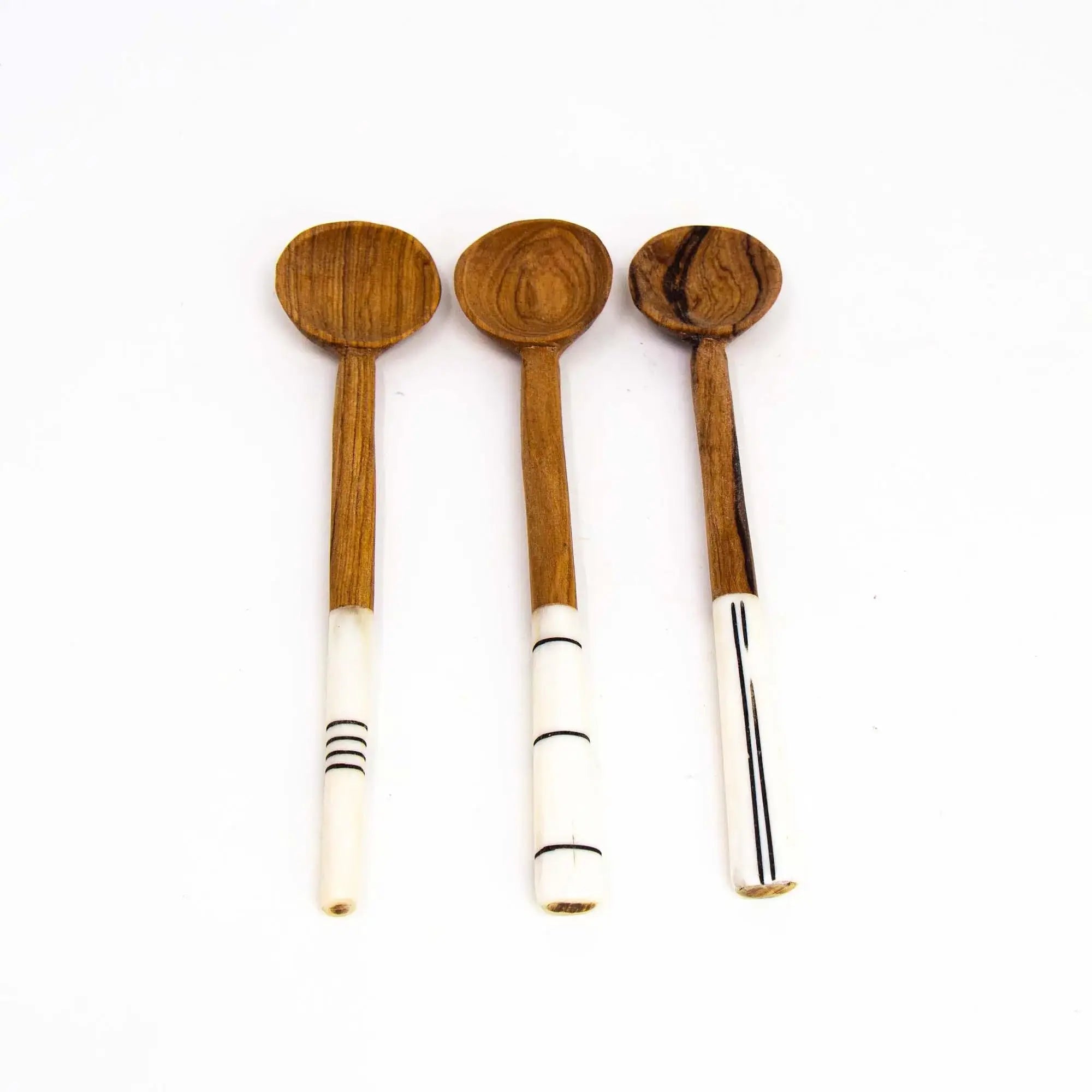 Simple Batik Olive Wood Spoon Set of 3 - Jedando - Flyclothing LLC