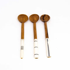 Simple Batik Olive Wood Spoon Set of 3 - Flyclothing LLC