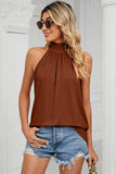 Tied Grecian Neck Tank - Trendsi - Flyclothing LLC