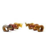 Set of Six Mahogany Wood Animal Napkin Rings - Jedando Handicrafts - Jedando Handicrafts - Flyclothing LLC