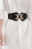 Shell Double Buckle Elastic Wide Belt - Trendsi - Flyclothing LLC