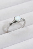925 Sterling Silver Heart Opal Ring - Trendsi