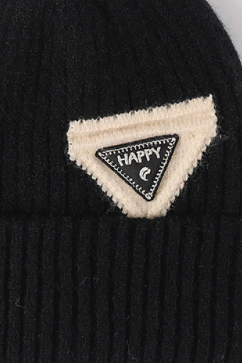HAPPY Contrast Beanie - Trendsi - Flyclothing LLC