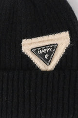 HAPPY Contrast Beanie - Trendsi - Flyclothing LLC