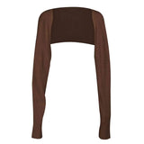 Long Sleeve Knit Bolero - Trendsi - Flyclothing LLC
