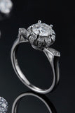 1 Carat Moissanite 925 Sterling Silver Ring - Trendsi