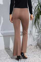 High Waist Long Flare Pants - Trendsi - Flyclothing LLC