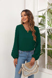 Swiss Dot Balloon Sleeve Blouse - Trendsi - Flyclothing LLC