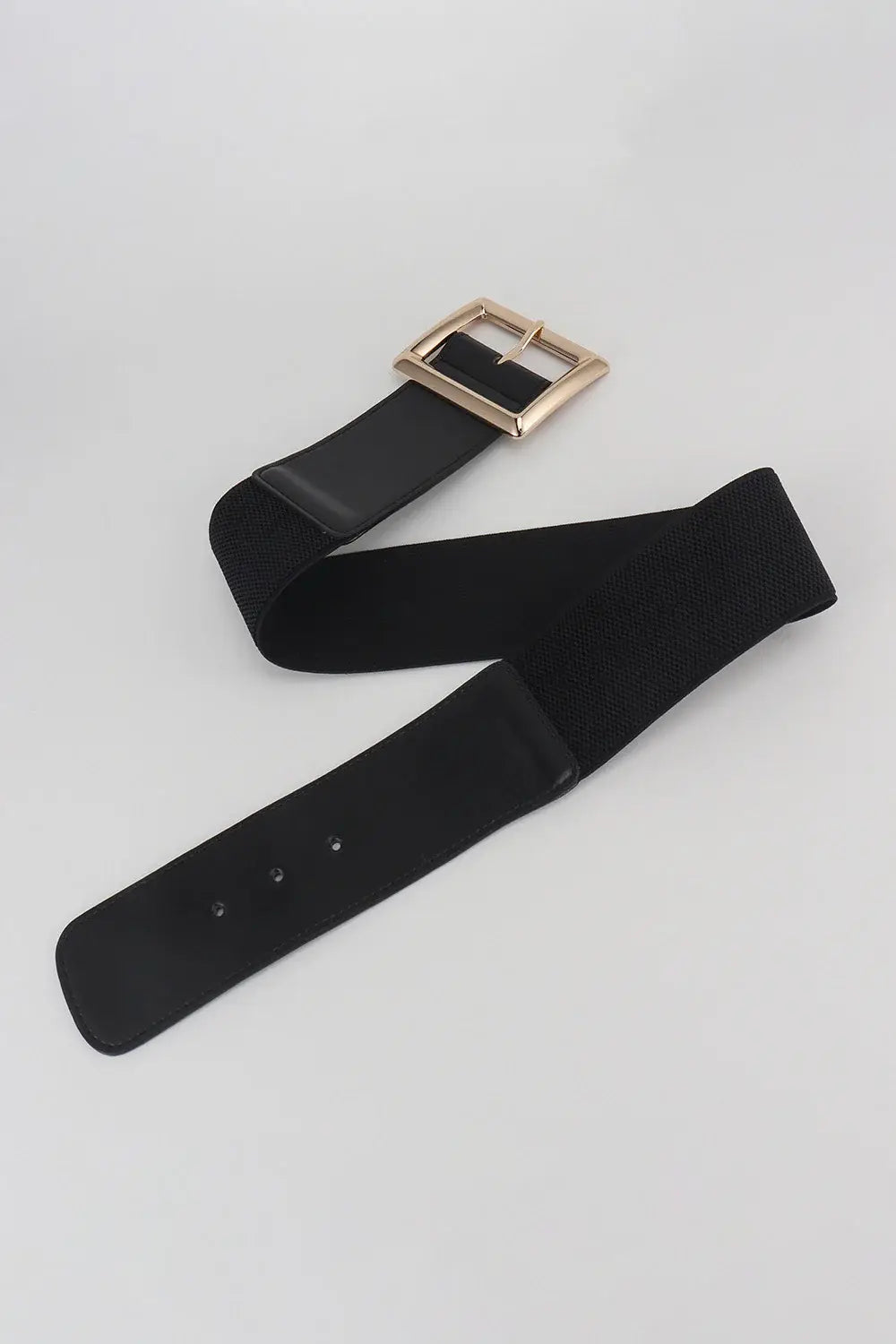 Rectangle Buckle Elastic Wide Belt - Trendsi - Flyclothing LLC