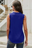 Eyelash Lace V-Neck Tank Top - Trendsi - Flyclothing LLC