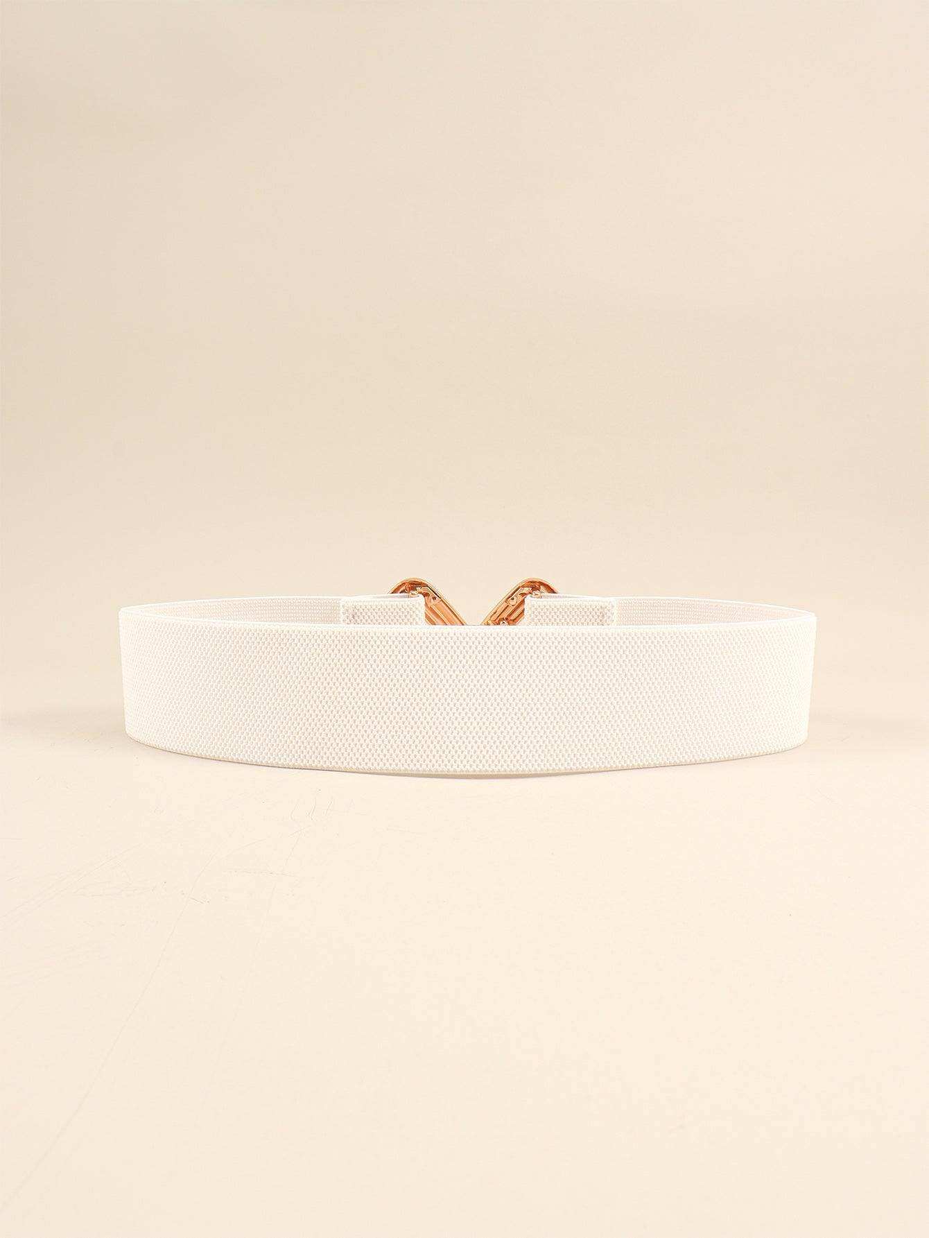 Geometric Buckle Elastic Wide Belt - Trendsi - Flyclothing LLC