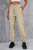 Buttoned High Waist Jeans with Pockets - Trendsi - Flyclothing LLC