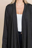 Culture Code Open Front Longline Cover Up with Pockets - Trendsi - Flyclothing LLC