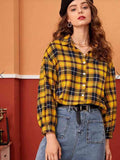 Striped Drop Shoulder Shirt - Trendsi