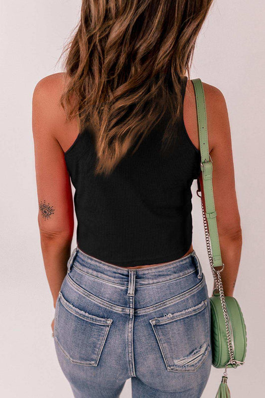 Round Neck Tank Top - Trendsi - Flyclothing LLC