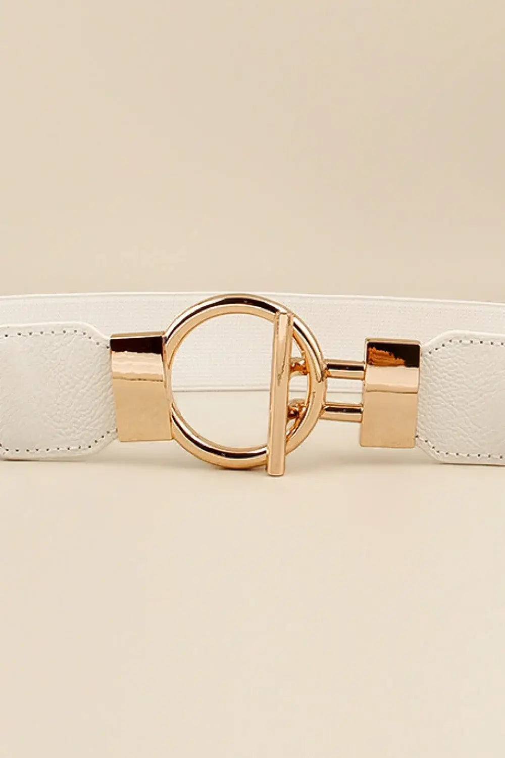 Circle Shape Buckle Zinc Alloy Buckle PU Leather Belt - Trendsi - Flyclothing LLC