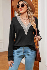 V-Neck Dropped Shoulder T-Shirt - Trendsi - Flyclothing LLC
